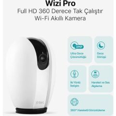 Ttec 2AGK02 Wizi Pro Full HD 360 Derece Tak Çalıştır Wi-Fi Akıllı Kamera