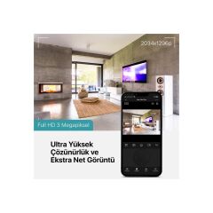 Ttec 2AGK02 Wizi Pro Full HD 360 Derece Tak Çalıştır Wi-Fi Akıllı Kamera
